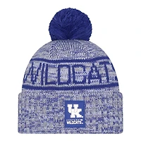 Kentucky Wildcats Blue New Era Sideline Sport Knit Pom Beanie