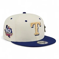 Texas Rangers Chrome and Royal Blue Mascot Team Pin New Era 9FIFTY Snapback