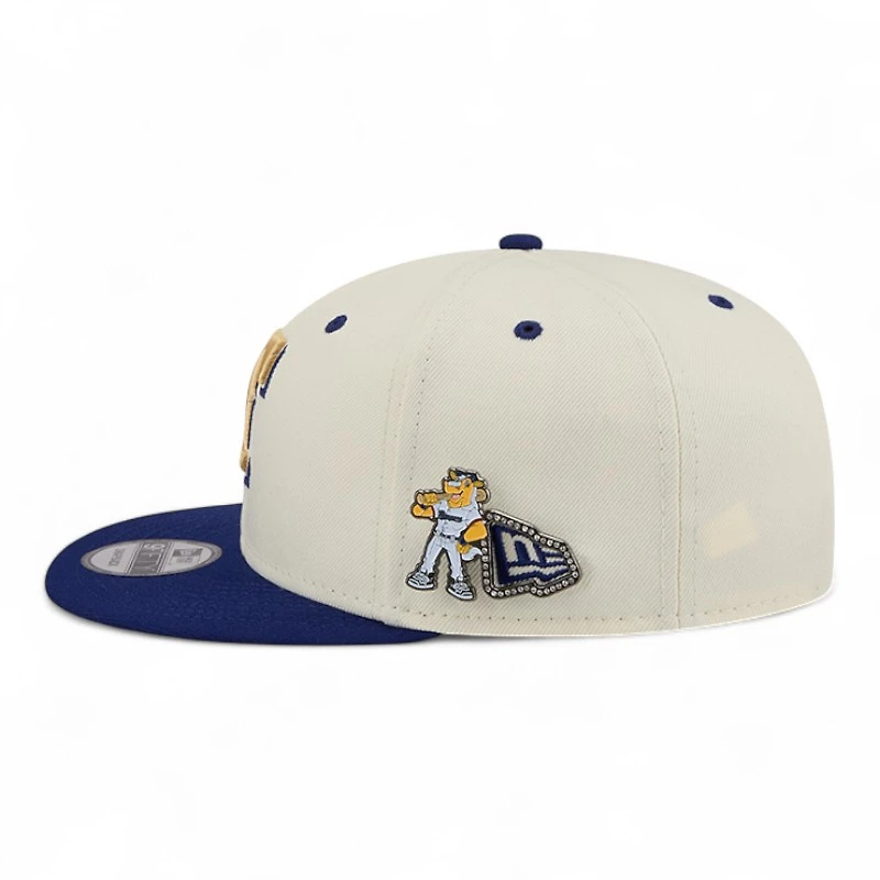 Texas Rangers Chrome and Royal Blue Mascot Team Pin New Era 9FIFTY Snapback