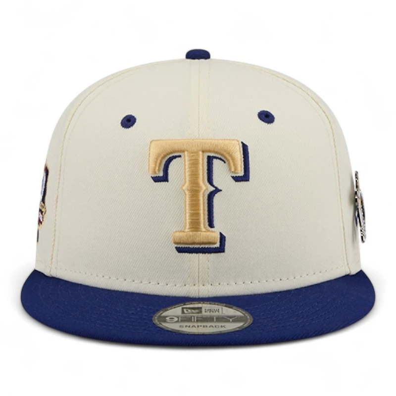 Texas Rangers Chrome and Royal Blue Mascot Team Pin New Era 9FIFTY Snapback
