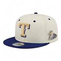 Texas Rangers Chrome and Royal Blue Mascot Team Pin New Era 9FIFTY Snapback