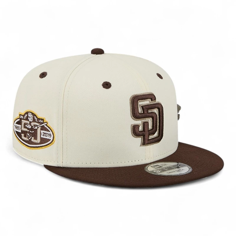 San Diego Padres Chrome and Brown Mascot Team Pin New Era 9FIFTY Snapback