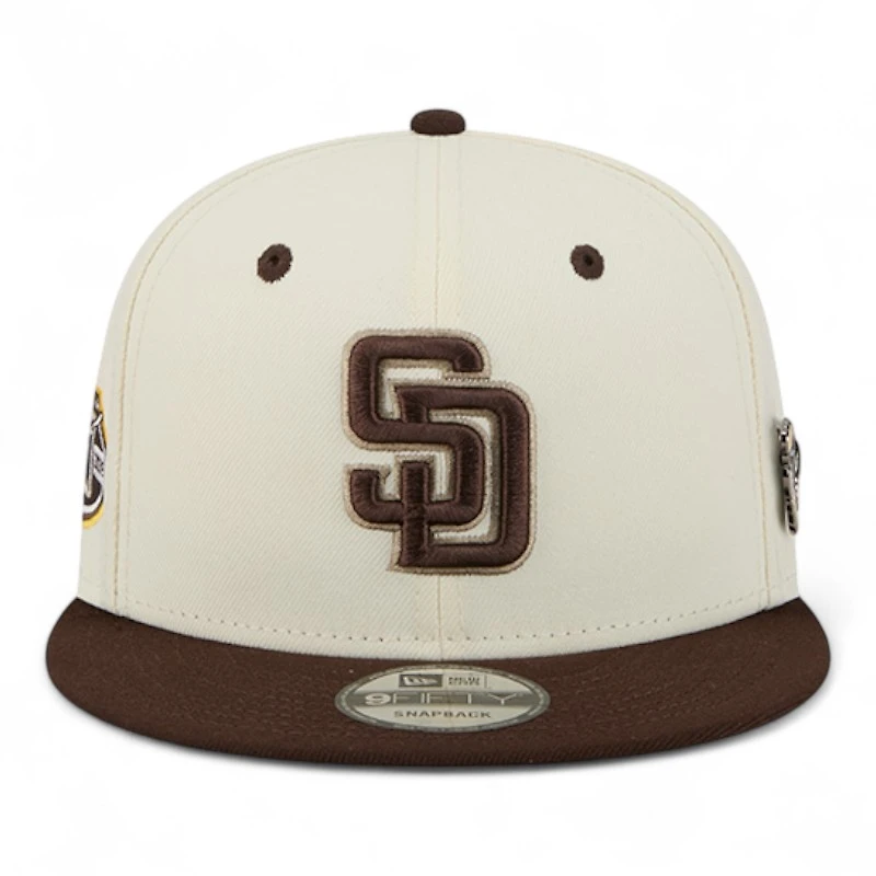 San Diego Padres Chrome and Brown Mascot Team Pin New Era 9FIFTY Snapback