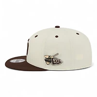 San Diego Padres Chrome and Brown Mascot Team Pin New Era 9FIFTY Snapback
