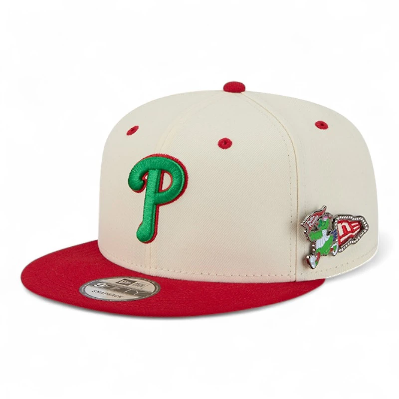 Philadelphia Phillies Chrome and Red Mascot Team Pin New Era 9FIFTY Snapback