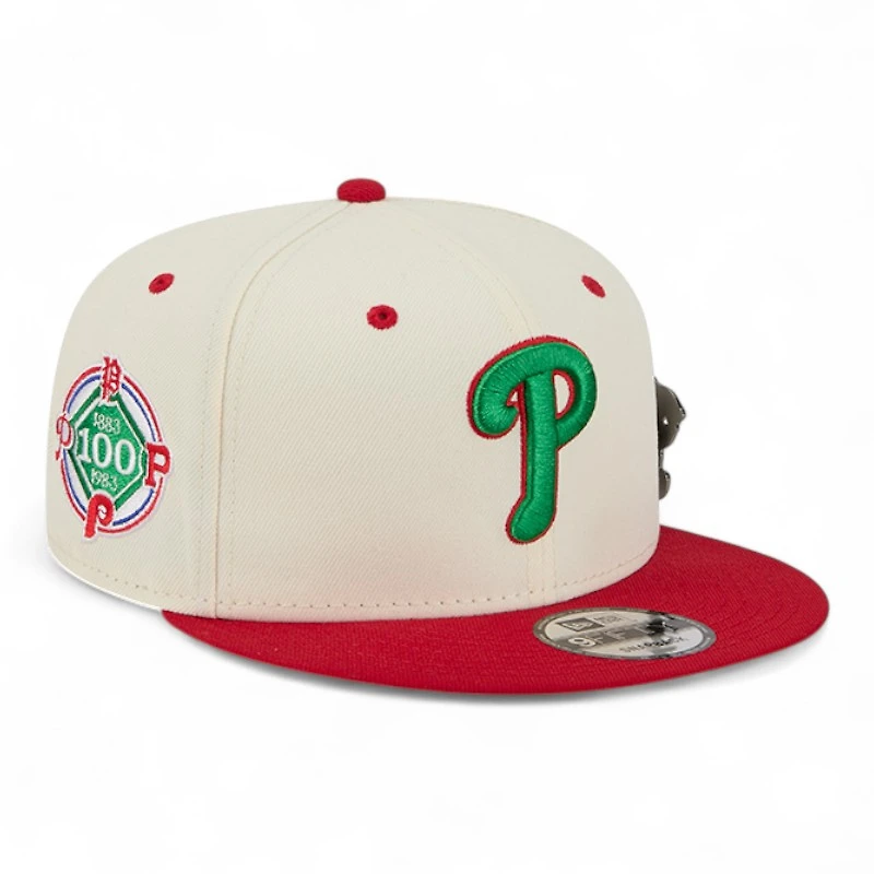 Philadelphia Phillies Chrome and Red Mascot Team Pin New Era 9FIFTY Snapback
