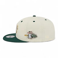 Oakland Athletics Chrome and Green Mascot Team Pin New Era 9FIFTY Snapback