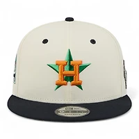 Houston Astros Chrome and Navy Mascot Team Pin New Era 9FIFTY Snapback