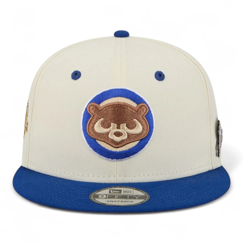Chicago Cubs Chrome and Royal Blue Mascot Team Pin New Era 9FIFTY Snapback