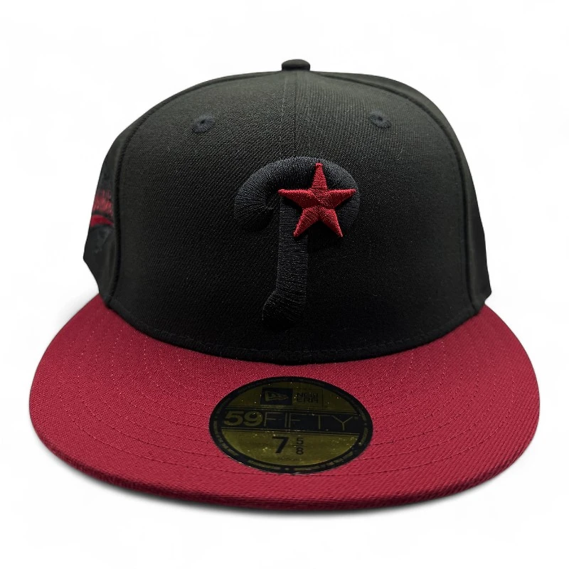 Philadelphia Phillies Black and Maroon Two Tone 1993 World Series Game Patch Grey UV New Era 59FIFTY Fitted Hat