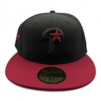 Philadelphia Phillies Black and Maroon Two Tone 1993 World Series Game Patch Grey UV New Era 59FIFTY Fitted Hat