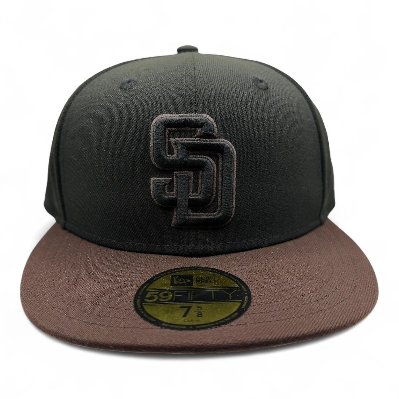 San Diego Padres Black and Brown Two Tone 1978 All Star Game Patch Grey UV New Era 59FIFTY Fitted Hat