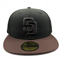 San Diego Padres Black and Brown Two Tone 1978 All Star Game Patch Grey UV New Era 59FIFTY Fitted Hat