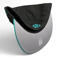 Anaheim Ducks Black and Teal Two Tone Inaugural Season Patch Grey UV New Era 59FIFTY Fitted Hat