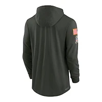 Dallas Cowboys Forest Green 2025 Salute to Service Sideline Dri-FIT Lightweight Hooded Pullover