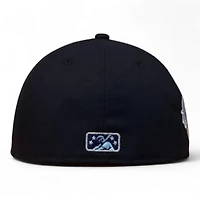 Pensacola Blue Wahoos Navy Light Two Tone 10 Years Patch Gray UV MiLB 59FIFTY Fitted Hat