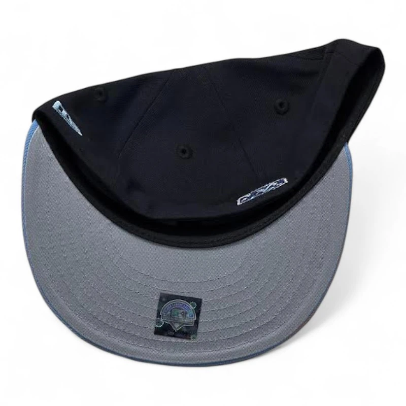 Pensacola Blue Wahoos Navy Light Two Tone 10 Years Patch Gray UV MiLB 59FIFTY Fitted Hat