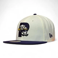 Portland Seadogs Chrome Purple Two Tone 25 Seasons Patch Gray UV MiLB 59FIFTY Fitted Hat
