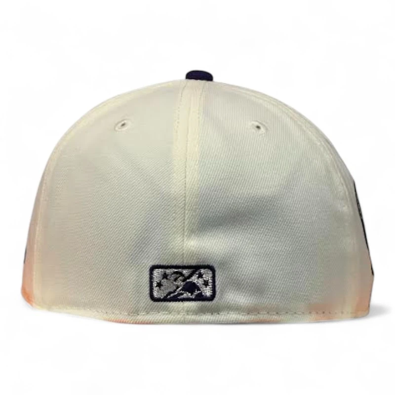 Portland Seadogs Chrome Purple Two Tone 25 Seasons Patch Gray UV MiLB 59FIFTY Fitted Hat