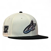 Akron RubberDucks Chrome Black Corduroy Two Tone Double A Patch Pink UV MiLB 59FIFTY Fitted Hat