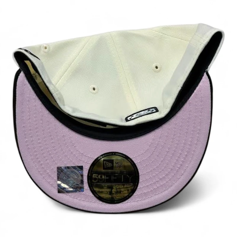 Akron RubberDucks Chrome Black Corduroy Two Tone Double A Patch Pink UV MiLB 59FIFTY Fitted Hat