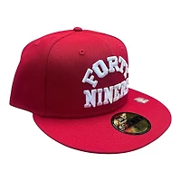 San Francisco 49ers Red Block Letter Logo Green UV New Era 59FIFTY Fitted Hat