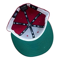 San Francisco 49ers Red Block Letter Logo Green UV New Era 59FIFTY Fitted Hat