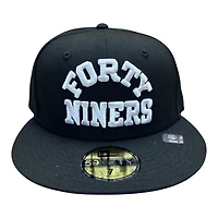 San Francisco 49ers Block Letter Logo Grey UV New Era 59FIFTY Fitted Hat