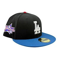 Los Angeles Dodgers Black and Seashore Blue 2025 Atlanta ASG Patch Grey UV New Era 59FIFTY Fitted Hat