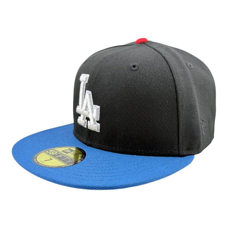 Los Angeles Dodgers Black and Seashore Blue 2025 Atlanta ASG Patch Grey UV New Era 59FIFTY Fitted Hat