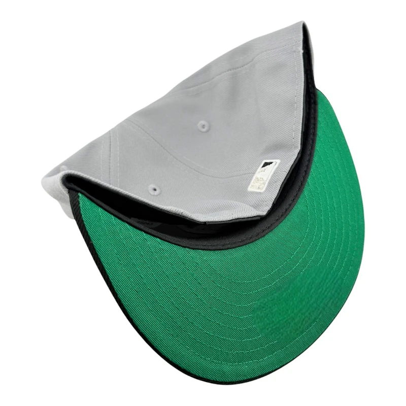 Los Angeles Dodgers Grey and Black Cooperstown Logo 1984 Olympic Patch Green UV New Era 59FIFTY Fitted Hat