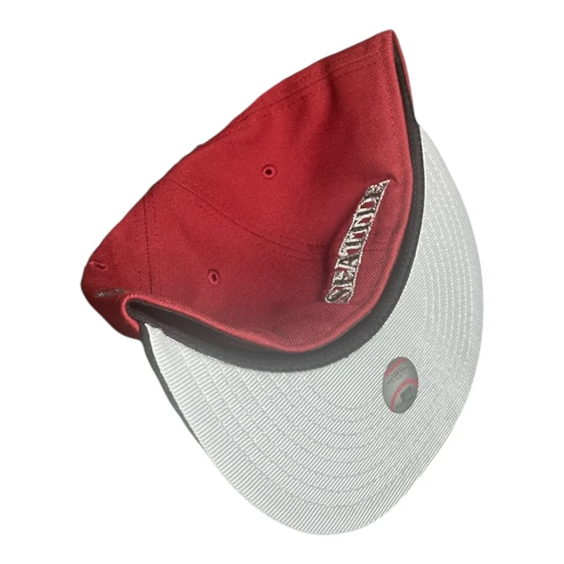 Seattle Mariners Brick Red and Black Celestial Logo 40th Anniversary Patch Silver UV New Era 59FIFTY Fitted Hat