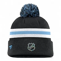 Utah Mammoth Black and Blue Pro Rink Cuffed Knit Beanie Hat