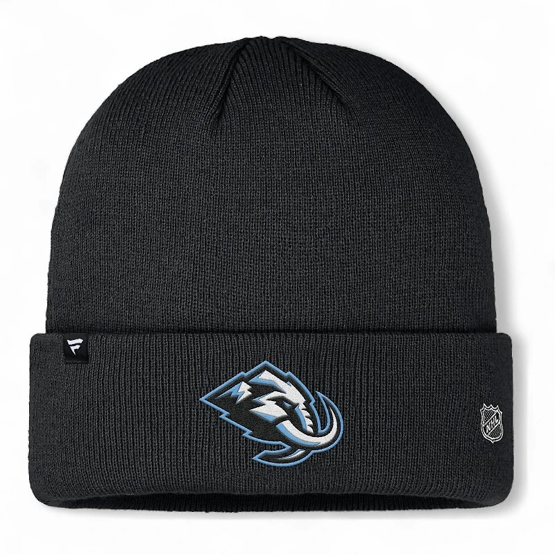 Utah Mammoth Black Primary Logo Cuffed Knit Beanie Hat