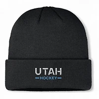 Utah Mammoth Black Primary Logo Cuffed Knit Beanie Hat