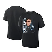 Utah Mammoth Black Clayton Keller Caricature Players Fanatics T-Shirt