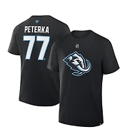 Utah Mammoth Black JJ Peterka Name & Number Fanatics T-Shirt