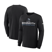 Utah Mammoth Black Wordmark Long Sleeve Fanatics T-Shirt