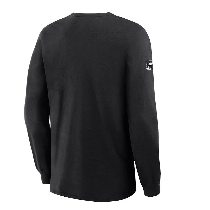 Utah Mammoth Black Wordmark Long Sleeve Fanatics T-Shirt