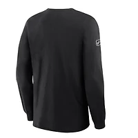 Utah Mammoth Black Wordmark Long Sleeve Fanatics T-Shirt
