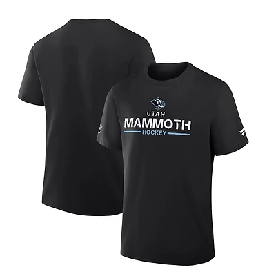 Utah Mammoth Black Wordmark Fanatics T-Shirt