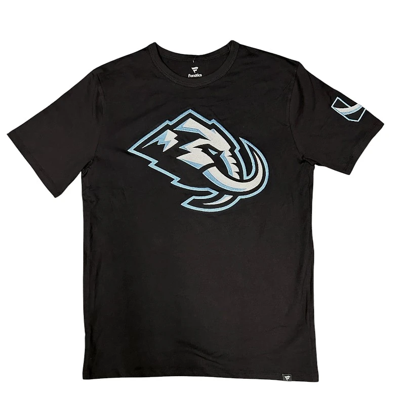 Utah Mammoth Black Primary Embroidered Fanatics T-Shirt