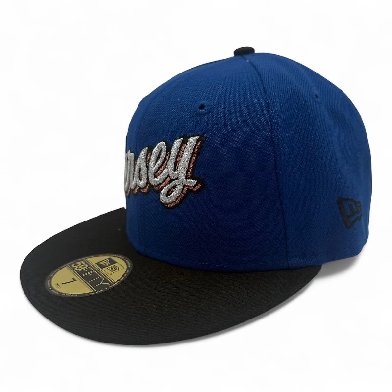 New Jersey Devils Royal Blue and Black 25 Years Patch Gray UV Era 59FIFTY Fitted Hat