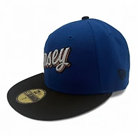New Jersey Devils Royal Blue and Black 25 Years Patch Gray UV Era 59FIFTY Fitted Hat