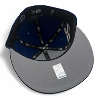 New Jersey Devils Royal Blue and Black 25 Years Patch Gray UV Era 59FIFTY Fitted Hat