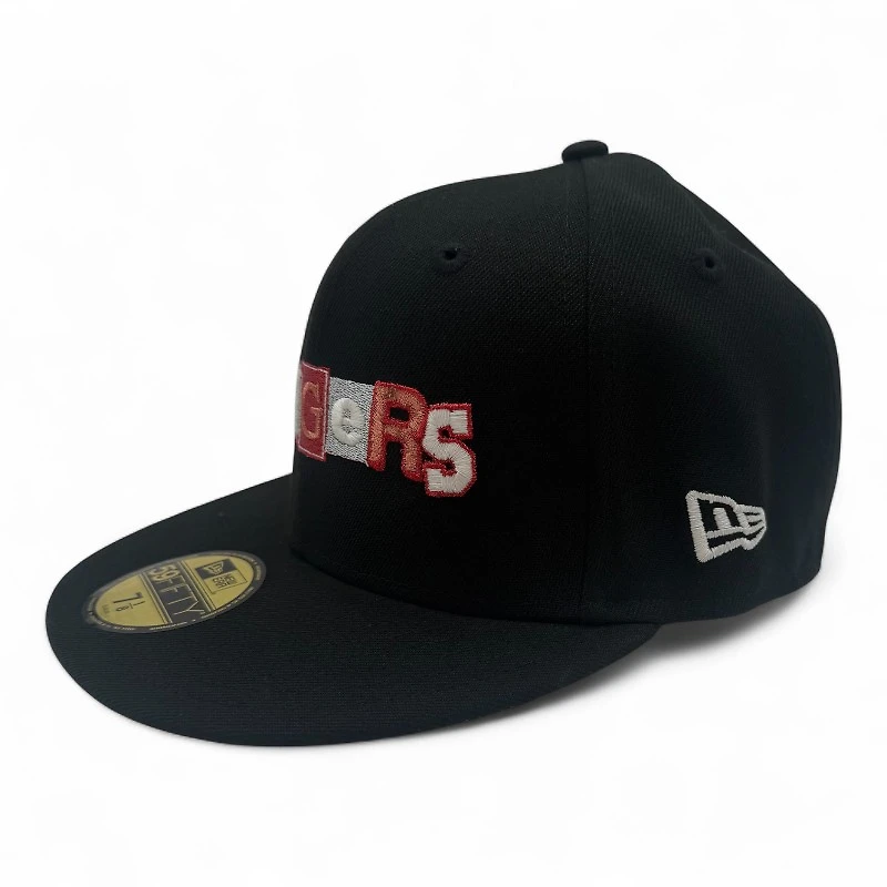 Texas Rangers Black and Red Final Stadium Patch Gray UV New Era 59FIFTY Fitted Hat