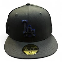 Los Angeles Dodgers Black and Royal Blue with UV New Era 59FIFTY Fitted Hat