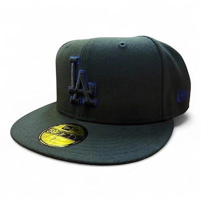 Los Angeles Dodgers Black and Royal Blue with UV New Era 59FIFTY Fitted Hat