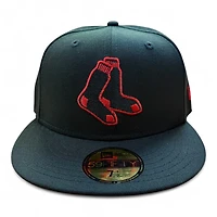 Boston Red Sox Black and with UV New Era 59FIFTY Fitted Hat