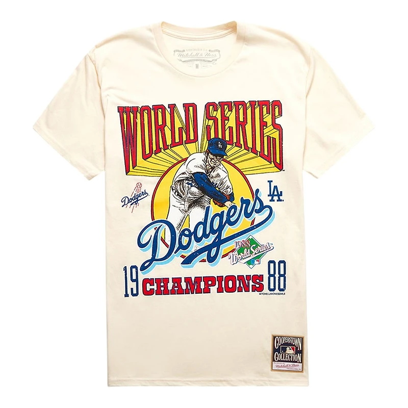 Los Angeles Dodgers Cream 1988 World Series Champions Retro Mitchell & Ness T-Shirt